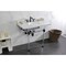 Kingston Brass 36 Carrara Marble Console Sink with Acrylic Legs, Marble WhiteOil Rubbed Bronze LMS3630MA5 - alternate 2